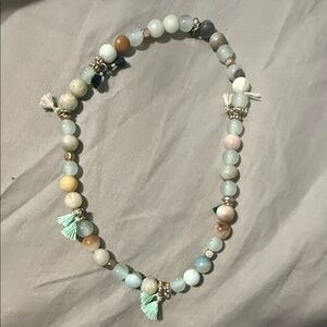 Elegant Beaded Necklace with Tassels